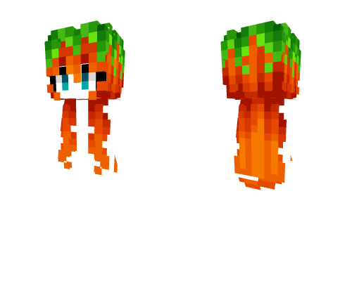 Female HB - Pumpkin Orange & Green v2 Minecraft skin