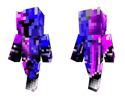 Knight pink\Blue Minecraft skin