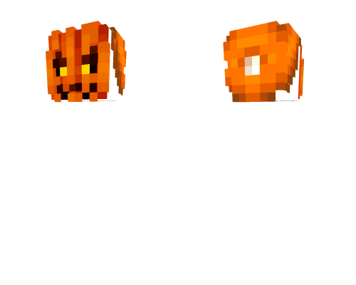 Hat/Mask Base - Pumpkin Mask + Orange Beanie Minecraft skin