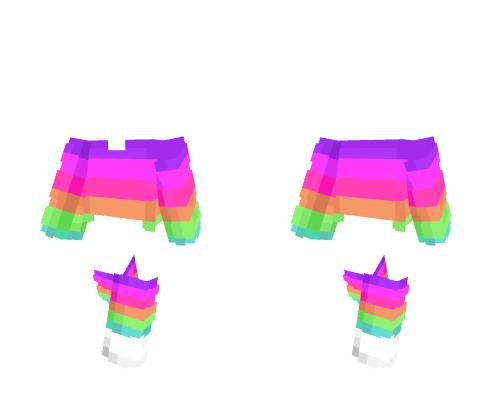 OB ~ Purple Pink Orange Green & Cyan Stripe Fit Minecraft skin