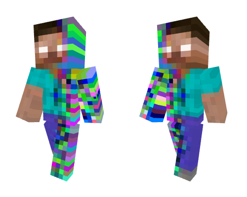 Glitch Steve Minecraft skin