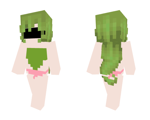 Strawberry and Green Matcha Girl Minecraft skin