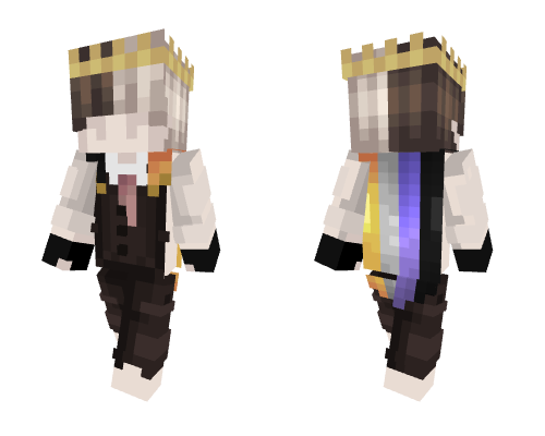 non-binary male in crown