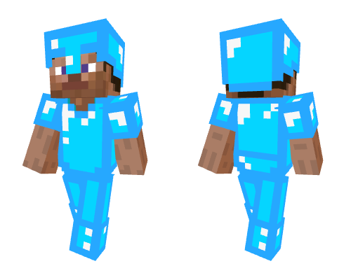 Steve with diamond armor, so cool