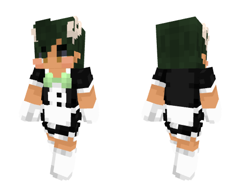 my oc with a maid dress Minecraft skin