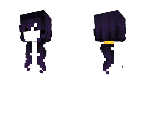 Female HB - Long Dark Void Purple Ponytail v2