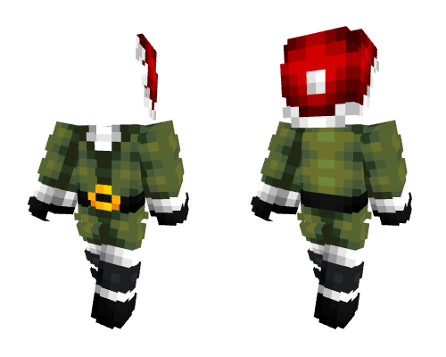 OB - Green Santa Suit w/ Red Hat