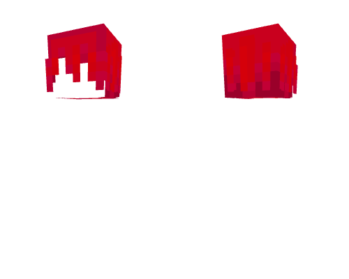 HB ~ Long Messy Molten Red Bangs Minecraft skin