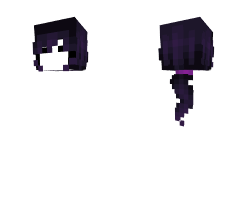 Female HB - Long Dark Void Purple Ponytail