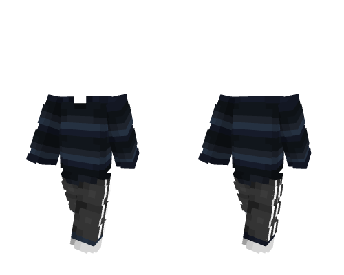 OB - Dark Stripe Emo Sweater w/ Gray Sweats