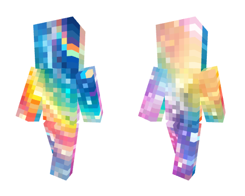 Rainbow & Glitter Rainbow Pixel Skin