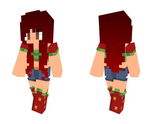 Strawberry Girl Red Head Minecraft skin