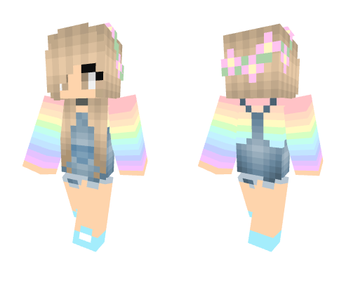 Rainbow minecraft skin