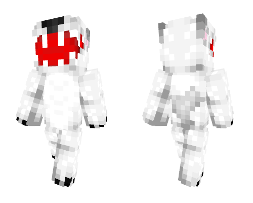 White Wolf w/ Open Mouth & Fangs