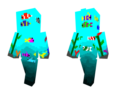 Aqua ocean Minecraft skin