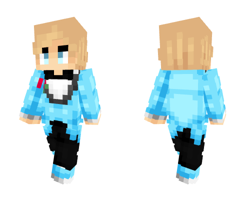 Blonde Male in Light Blue Tuxedo