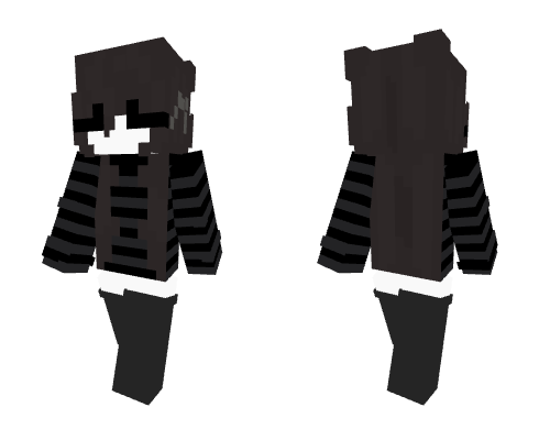 black and gray striped sweater