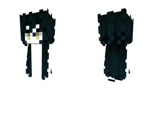 HB - Longer Curly Dark Teal Hair