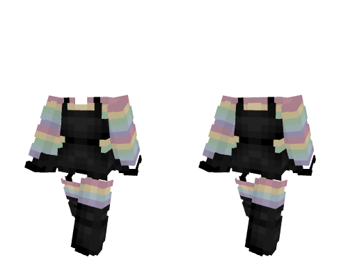 OB - Goth Dress & Boots w/ Dull Pastel Rainbow