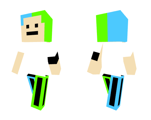 light blue & green