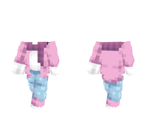OB - Pink & White Coat w/ Scarf & Jeans