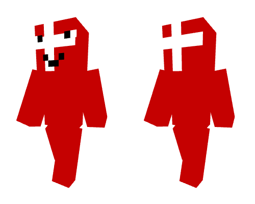 Denmark's flag as a Minecraft head