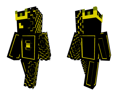 Half Void King Yellow Minecraft skin