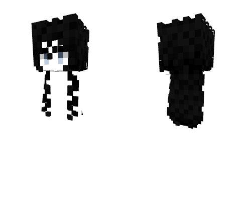 Female HB - Long Black Curly Hair