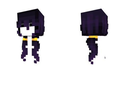 Female HB - Long Dark Void Purple Ponytail v3