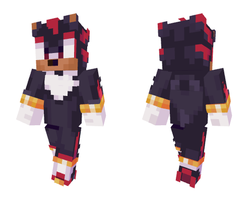 Shadow the hedghog Minecraft skin