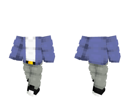 OB ~ Dull Blue Jacket Overlaying White T w/ Belt & Jeans Minecraft skin