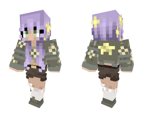 star girl green Minecraft skin