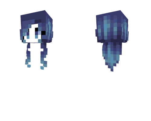 HB ~ Messy Wavy Dark Crystal Blue Minecraft skin
