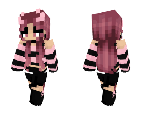 Cute Goth Pink & Black eGirl