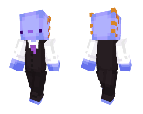 waiter axolotl Minecraft skin