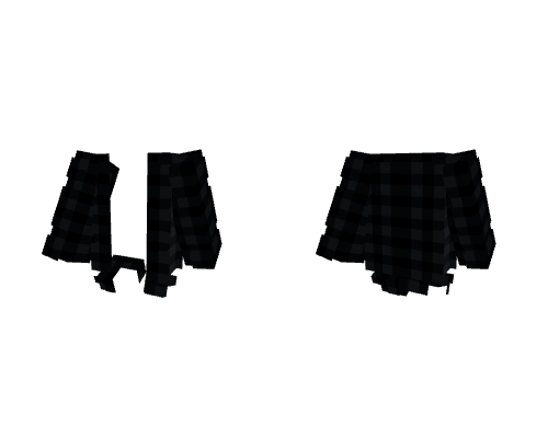 OB - Dark Black & Gray Plaid Coat