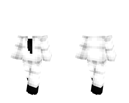OB ~ Pure White Suit w/ Black Tie and Shoes Minecraft skin