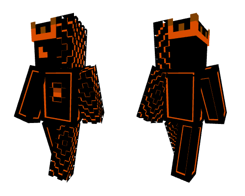 Half Void King Orange Minecraft skin