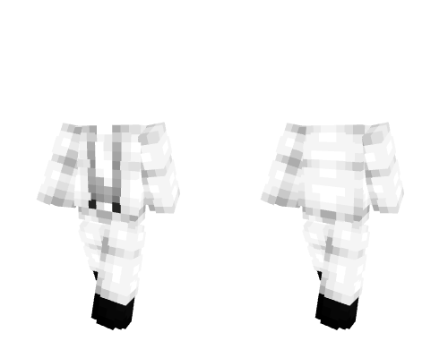 OB ~ White Open Suit w/ Tie w/ Black Shoes Minecraft skin