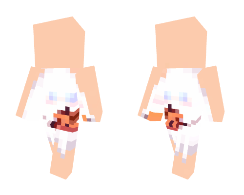 Kawaii Pixel Ghost Holding Pumpkin