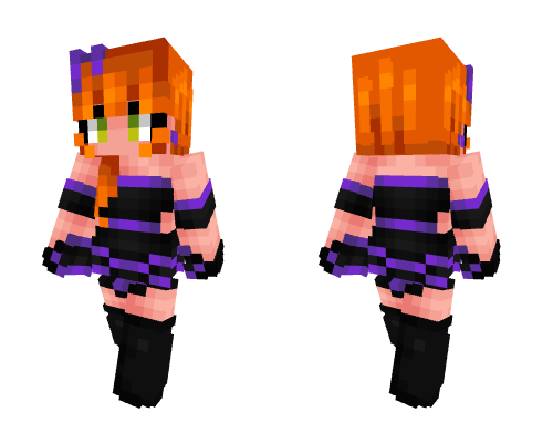 Black & Purple Dress Ginger Girl