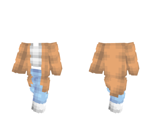 OB - Tan Coat & Tshirt w/ Blue Jeans