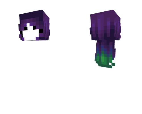 Female HB - Dark Purple Fade Blue & Green