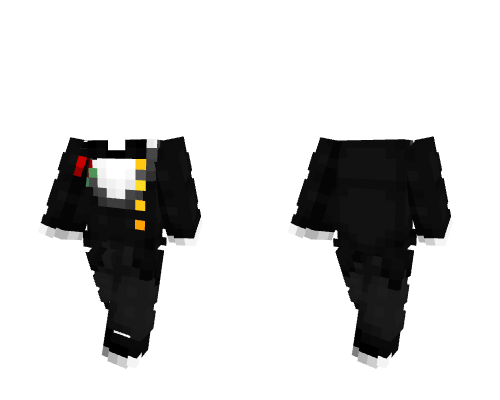 OB - Full Black Tux With Rose Bowtie And Buttons