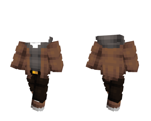 OB - Brown & Gray Coat & Hooded Fit w/ Brown Pants