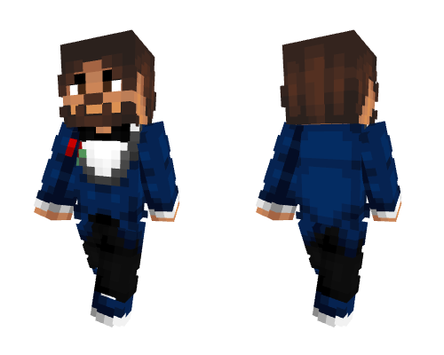 Fancy Blue Tux Guy With Beard