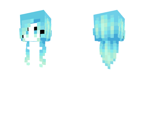 HB ~ Messy Wavy Koolaid Blue Minecraft skin