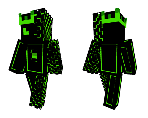 Half Void King Green Minecraft skin