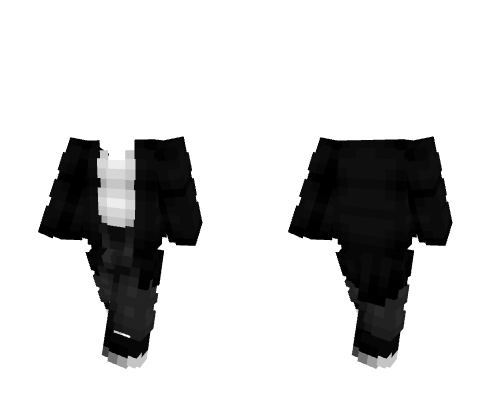 OB - Black Long Coat w/ Open Tshirt
