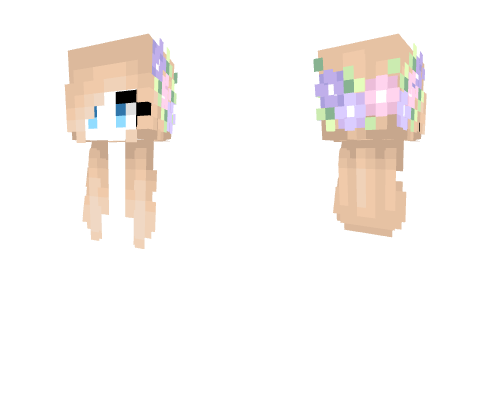 Female HB - Straight Blonde w/ Big Bangs & Flower Crown v2